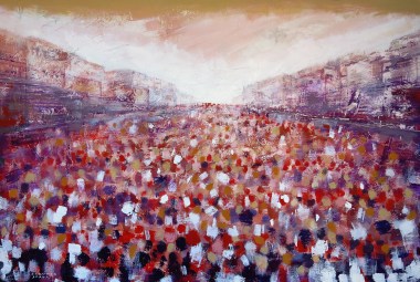 Manifestanti Tm su cartone cm 92,5 x 62